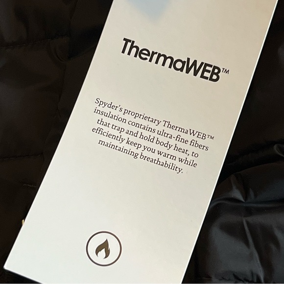 NWT Youth Spyder ThermaWEB, Water Resistant Puffer Jacket - Size M 8/10 - Picture 12 of 13